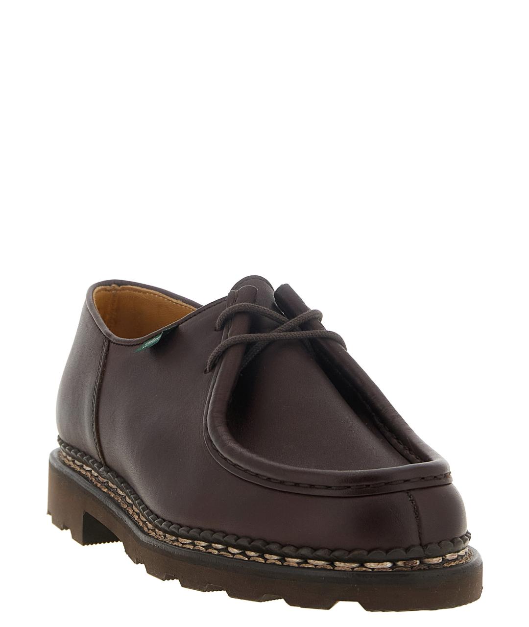 PARABOOT Коричневые кожаные низкие ботинки, фото 2