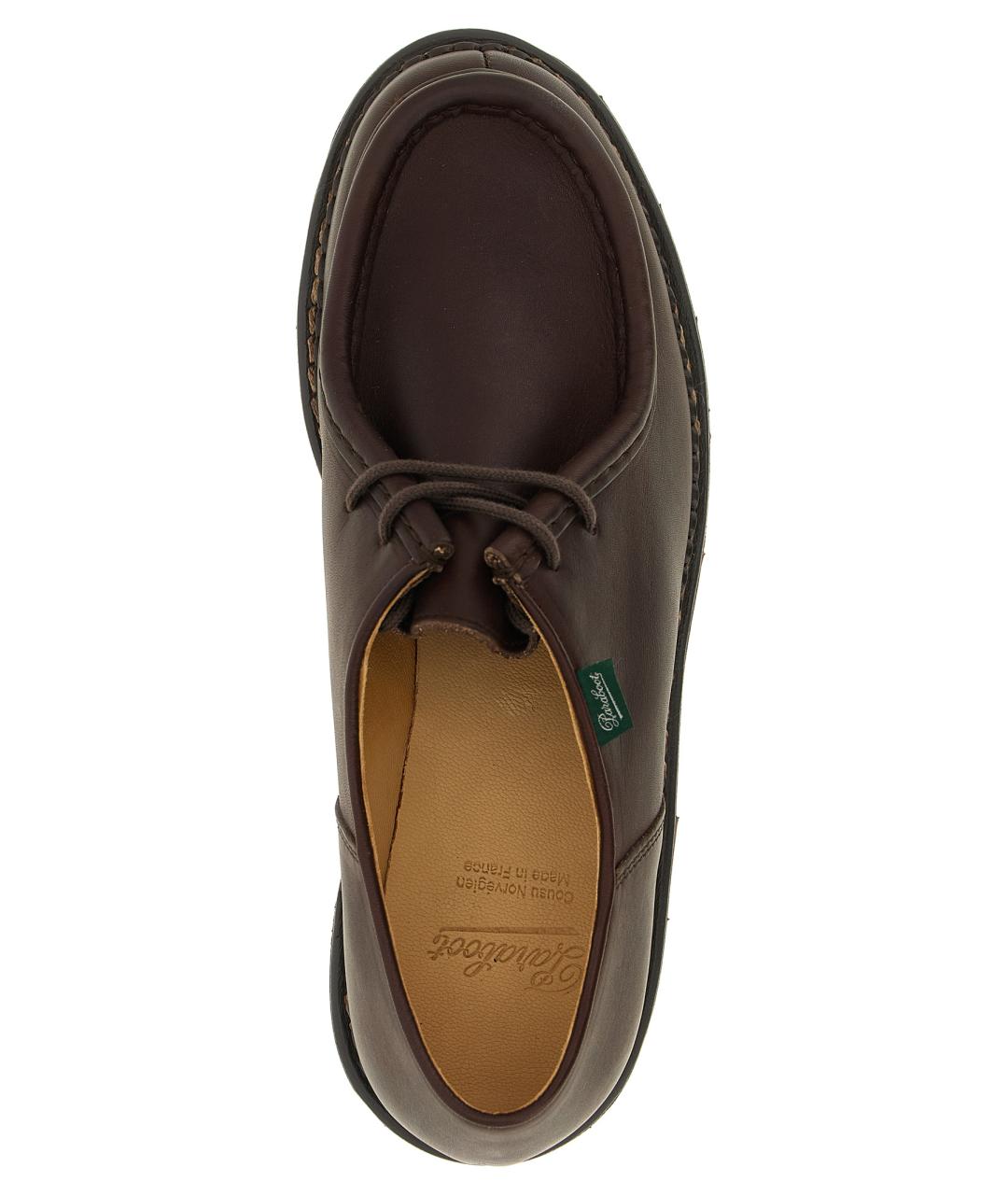 PARABOOT Коричневые кожаные низкие ботинки, фото 4