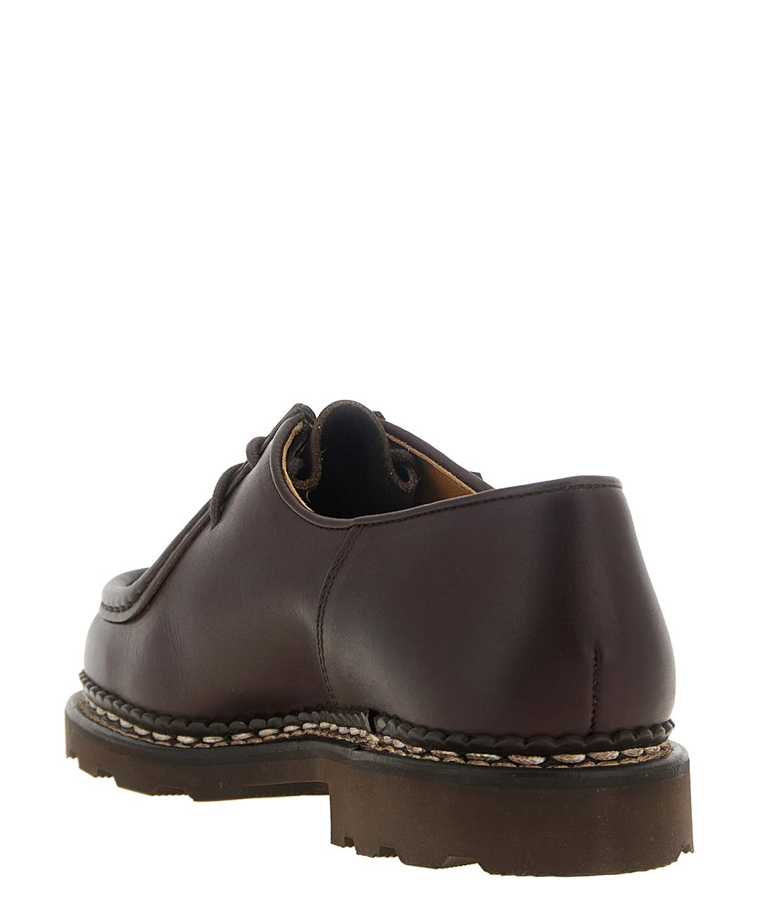 PARABOOT Коричневые кожаные низкие ботинки, фото 3