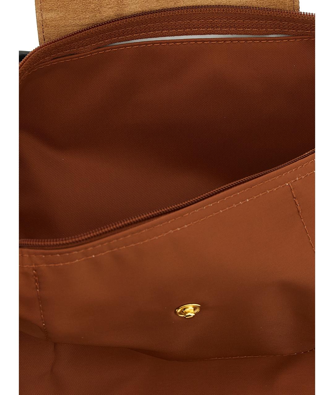 LONGCHAMP Коричневый синтетический рюкзак, фото 4