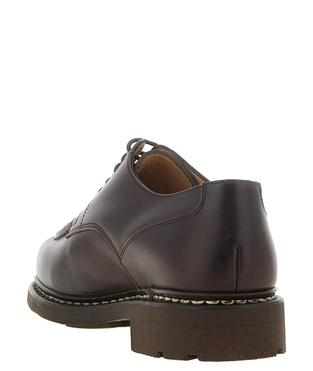 PARABOOT Коричневые кожаные низкие ботинки, фото 3
