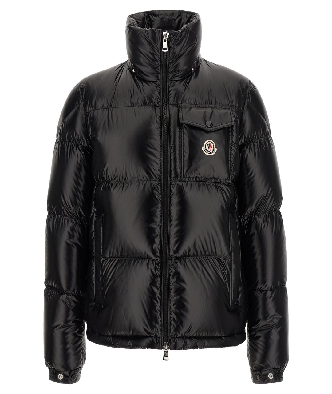 MONCLER Черный полиамидовый пуховик, фото 2