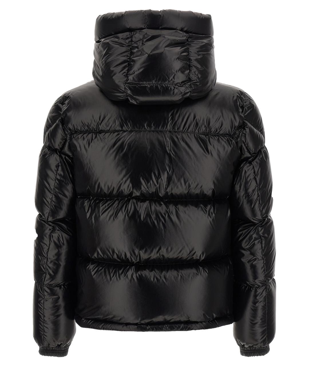 MONCLER Черный полиамидовый пуховик, фото 3