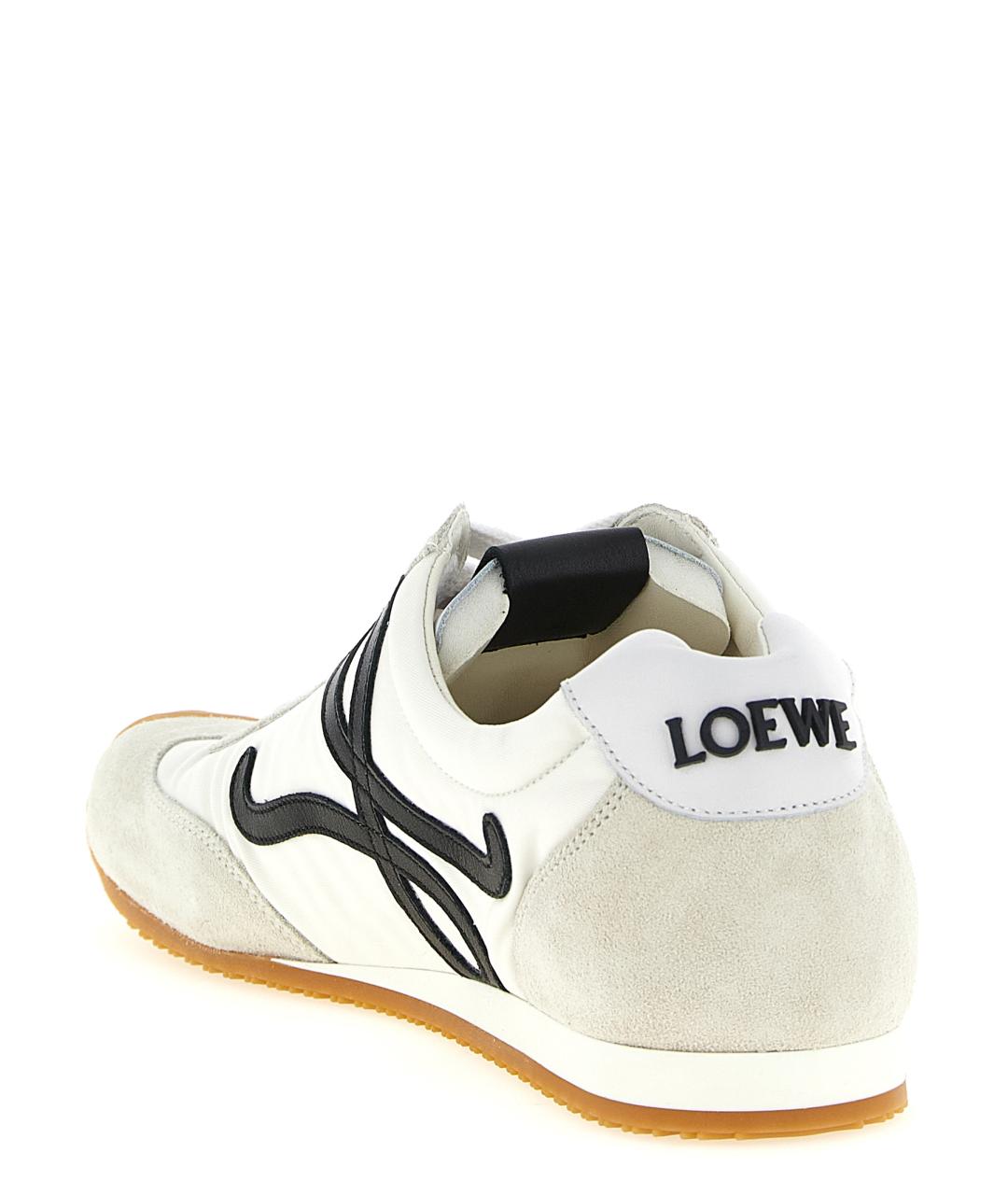LOEWE Белые кожаные кроссовки, фото 3