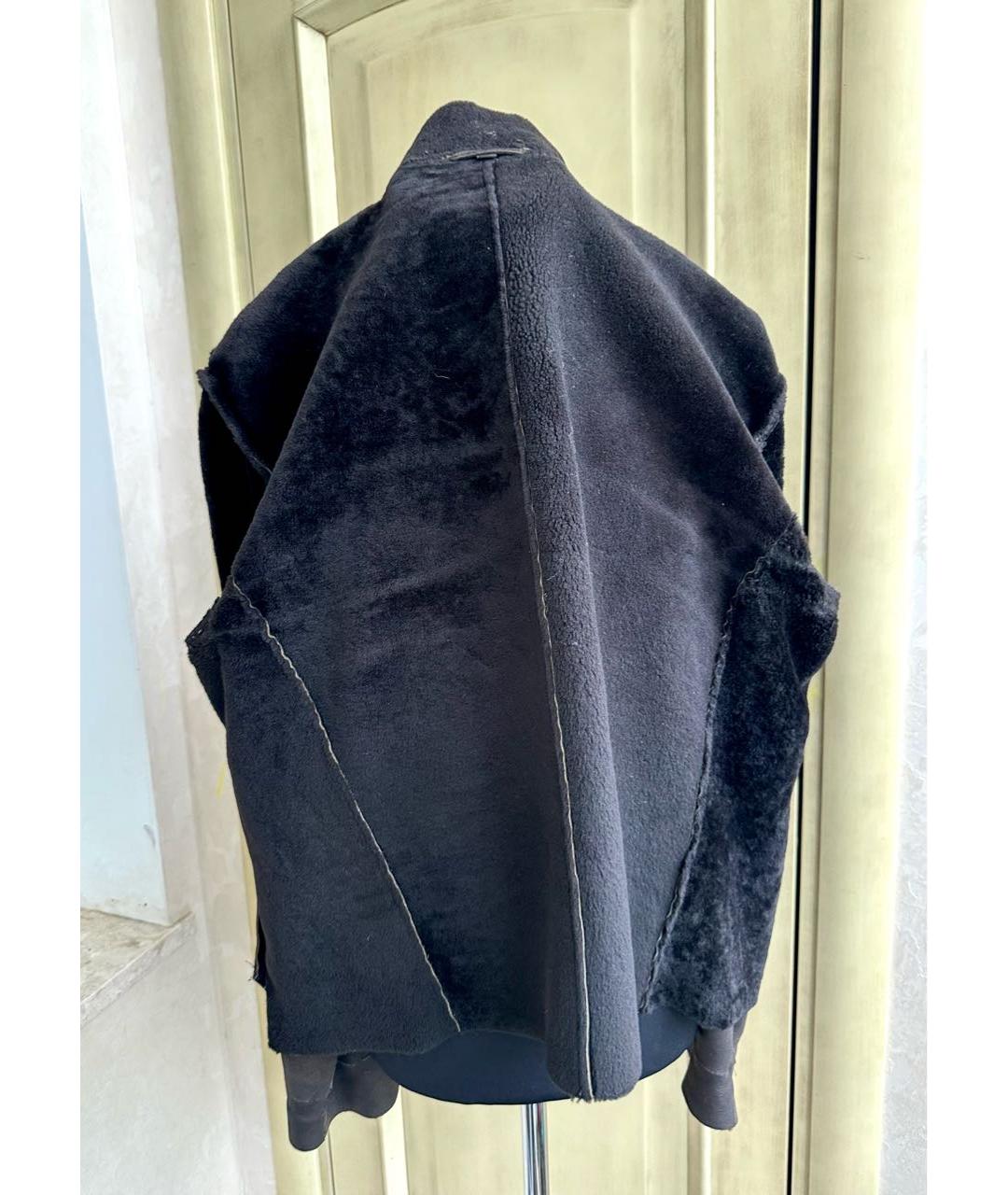 ARMANI COLLEZIONI Коричневая дубленка/шуба из кожи страуса, фото 3