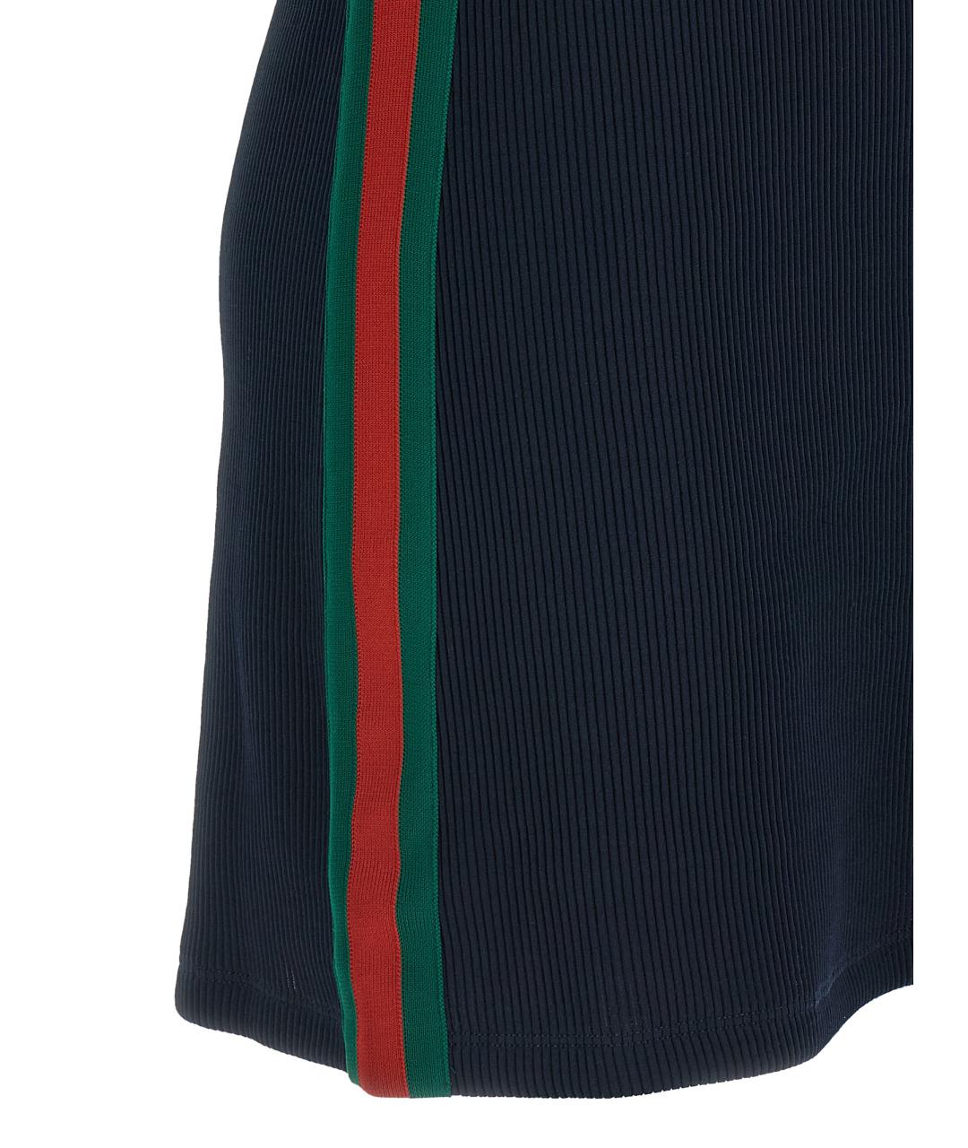 GUCCI Синее хлопковое повседневное платье, фото 4
