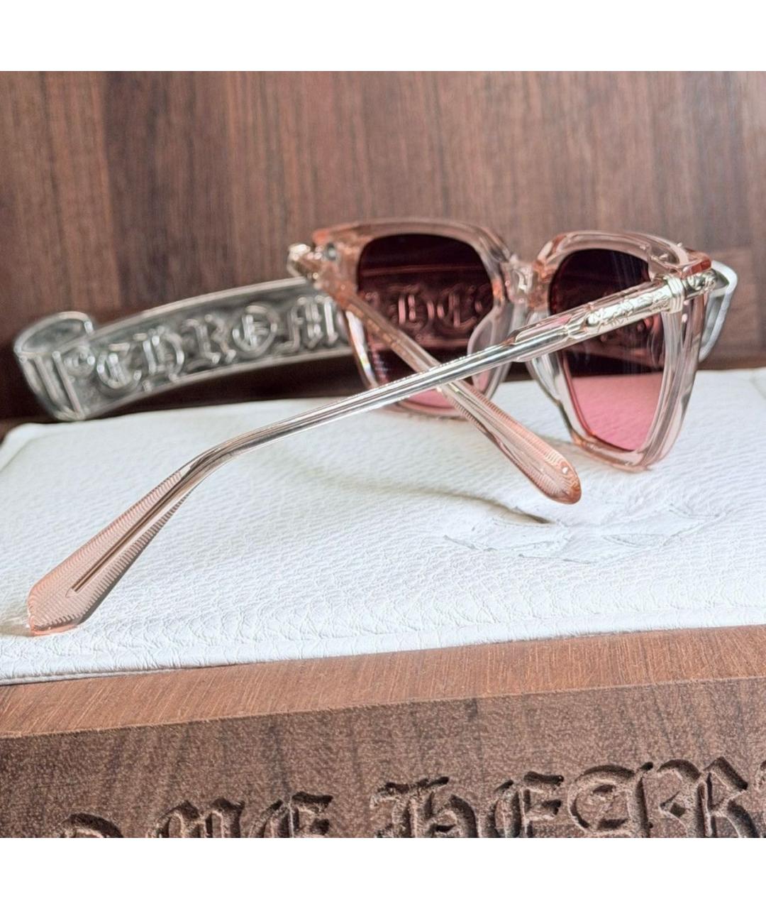 CHROME HEARTS Коралловые пластиковые солнцезащитные очки, фото 3