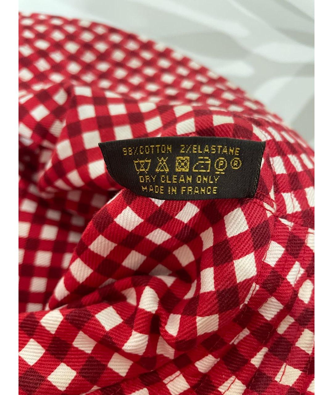 LOUIS VUITTON Красная хлопковая панама, фото 4