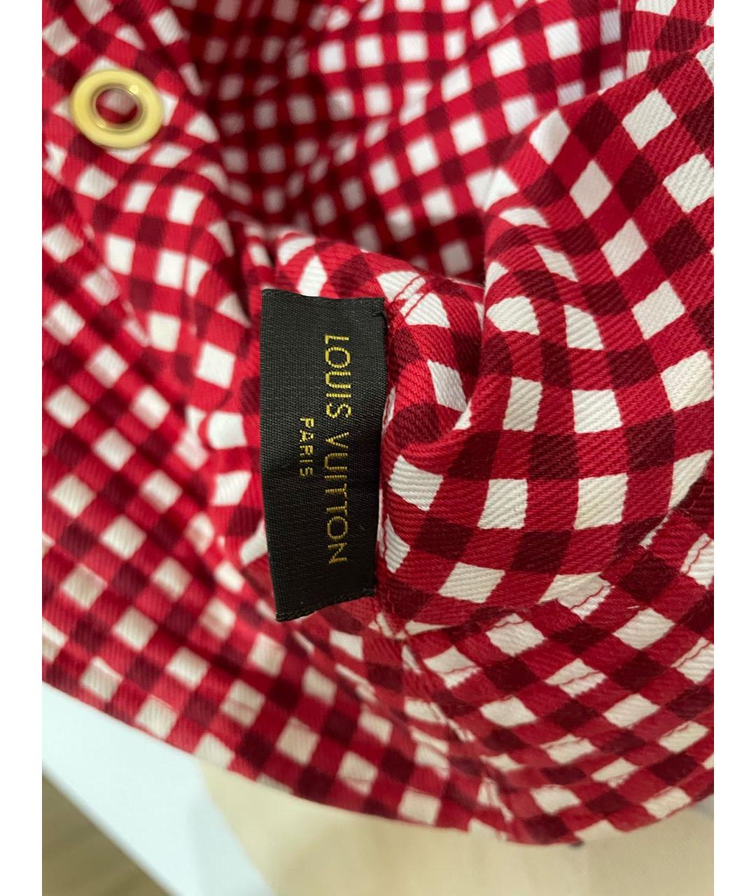 LOUIS VUITTON Красная хлопковая панама, фото 3