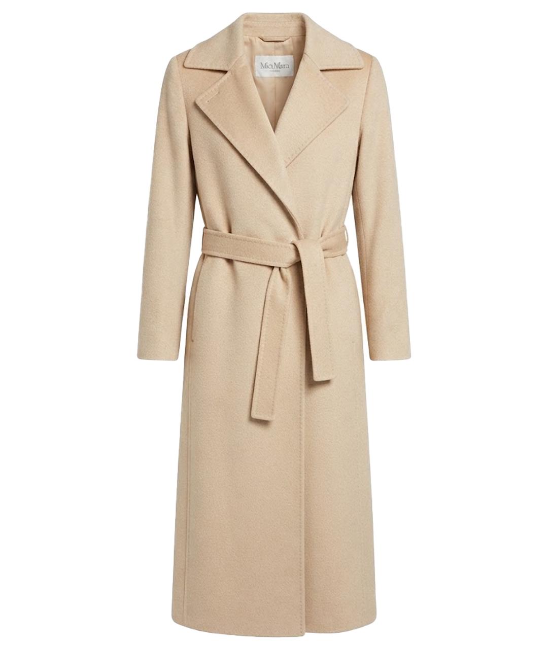 MAX MARA Бежевое шерстяное пальто, фото 1