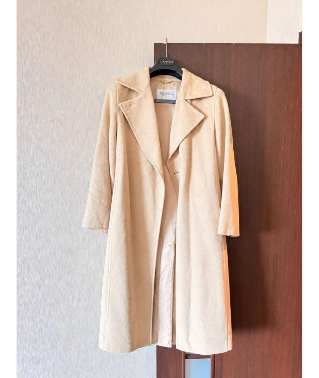 MAX MARA Бежевое шерстяное пальто, фото 2