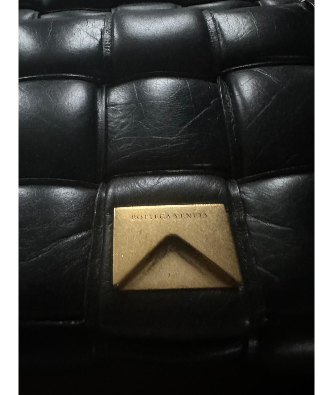 BOTTEGA VENETA Черная кожаная сумка через плечо, фото 3