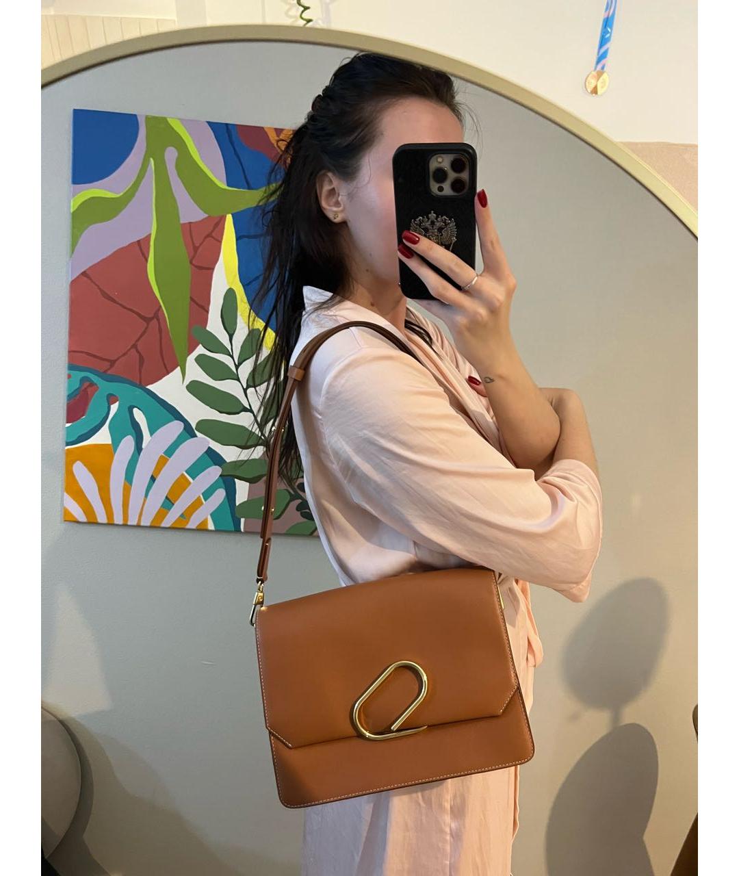 3.1 PHILLIP LIM Коричневая кожаная сумка через плечо, фото 4
