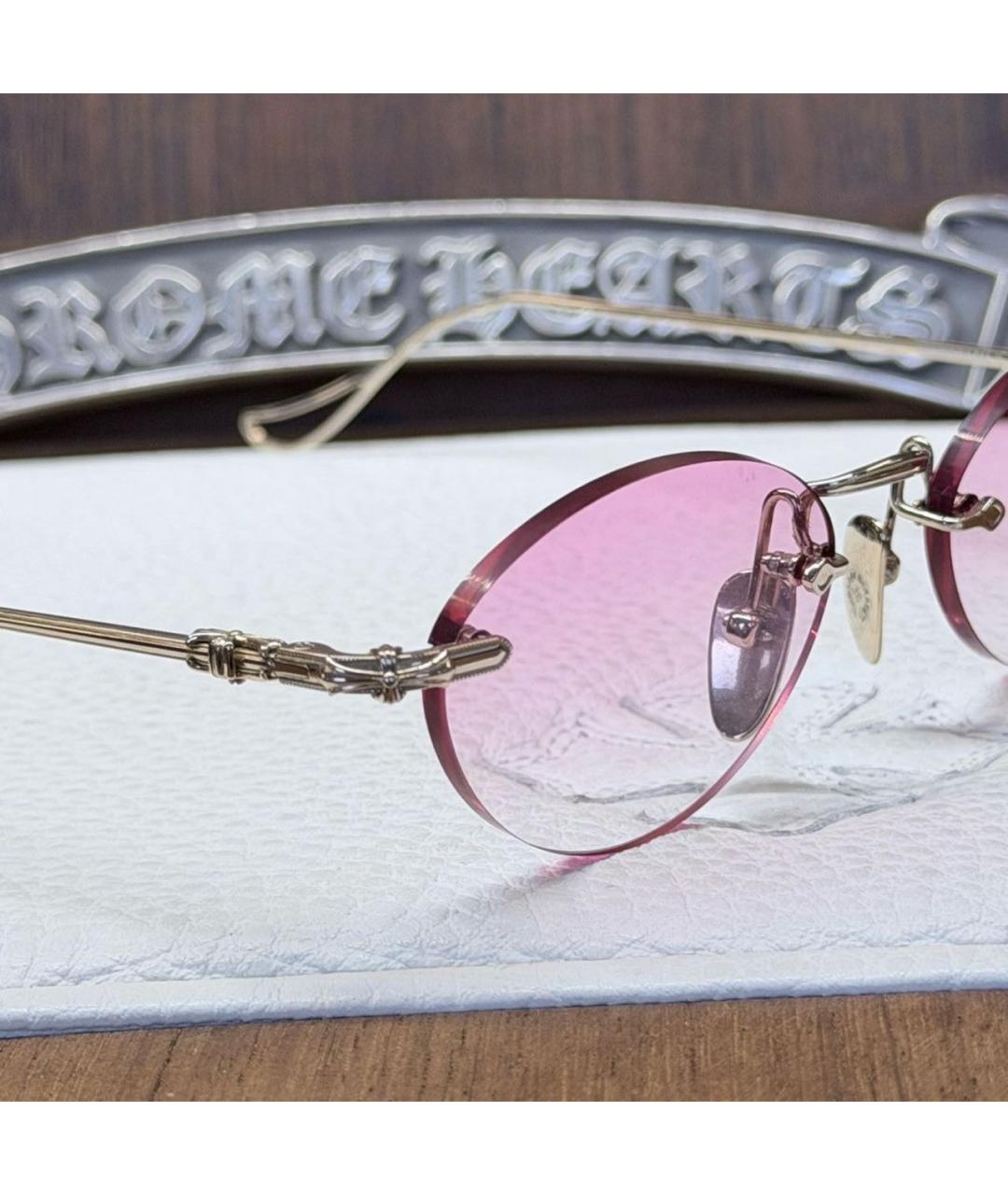 CHROME HEARTS Розовые металлические солнцезащитные очки, фото 5