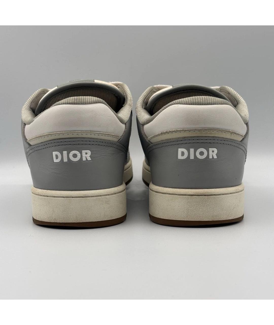 CHRISTIAN DIOR Серые кожаные кеды, фото 5