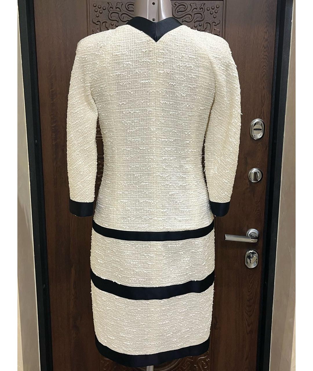 CHANEL Белое хлопковое повседневное платье, фото 2