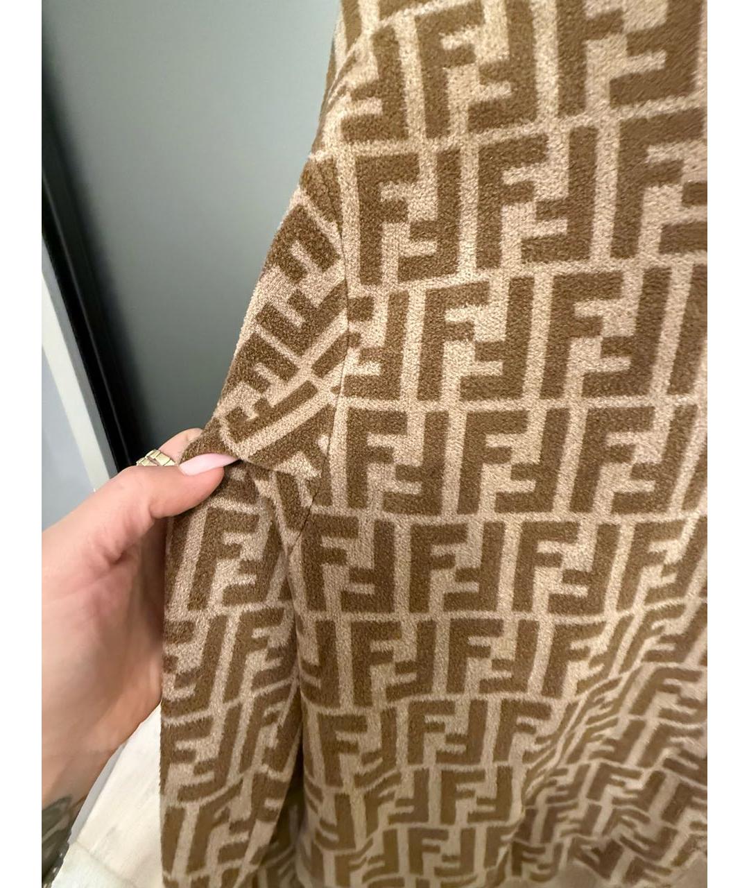 FENDI Коричневый вискозный джемпер / свитер, фото 4