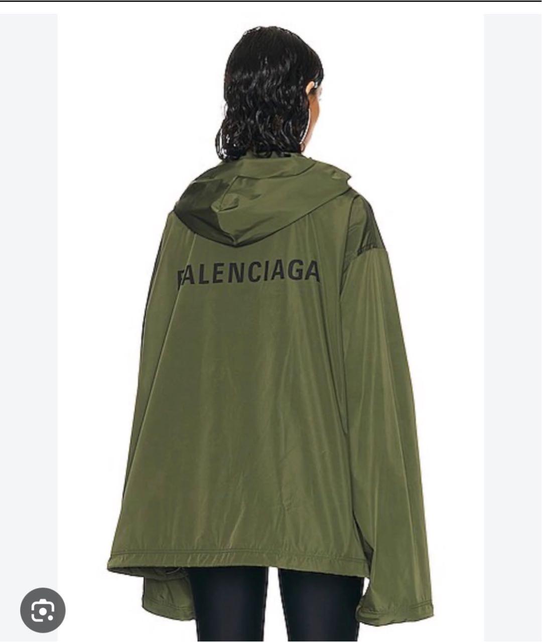BALENCIAGA Хаки синтетическая куртка, фото 4