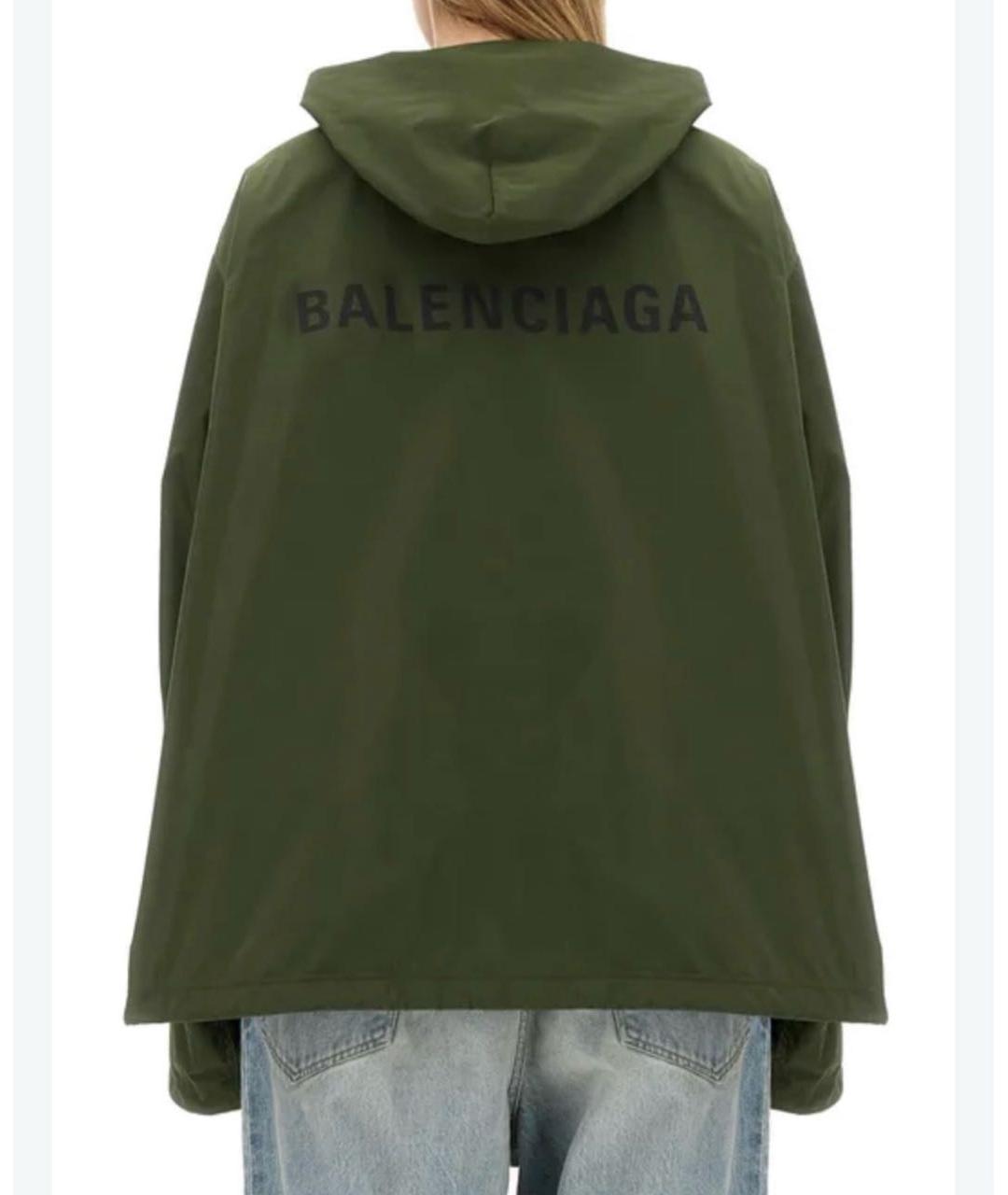 BALENCIAGA Хаки синтетическая куртка, фото 7