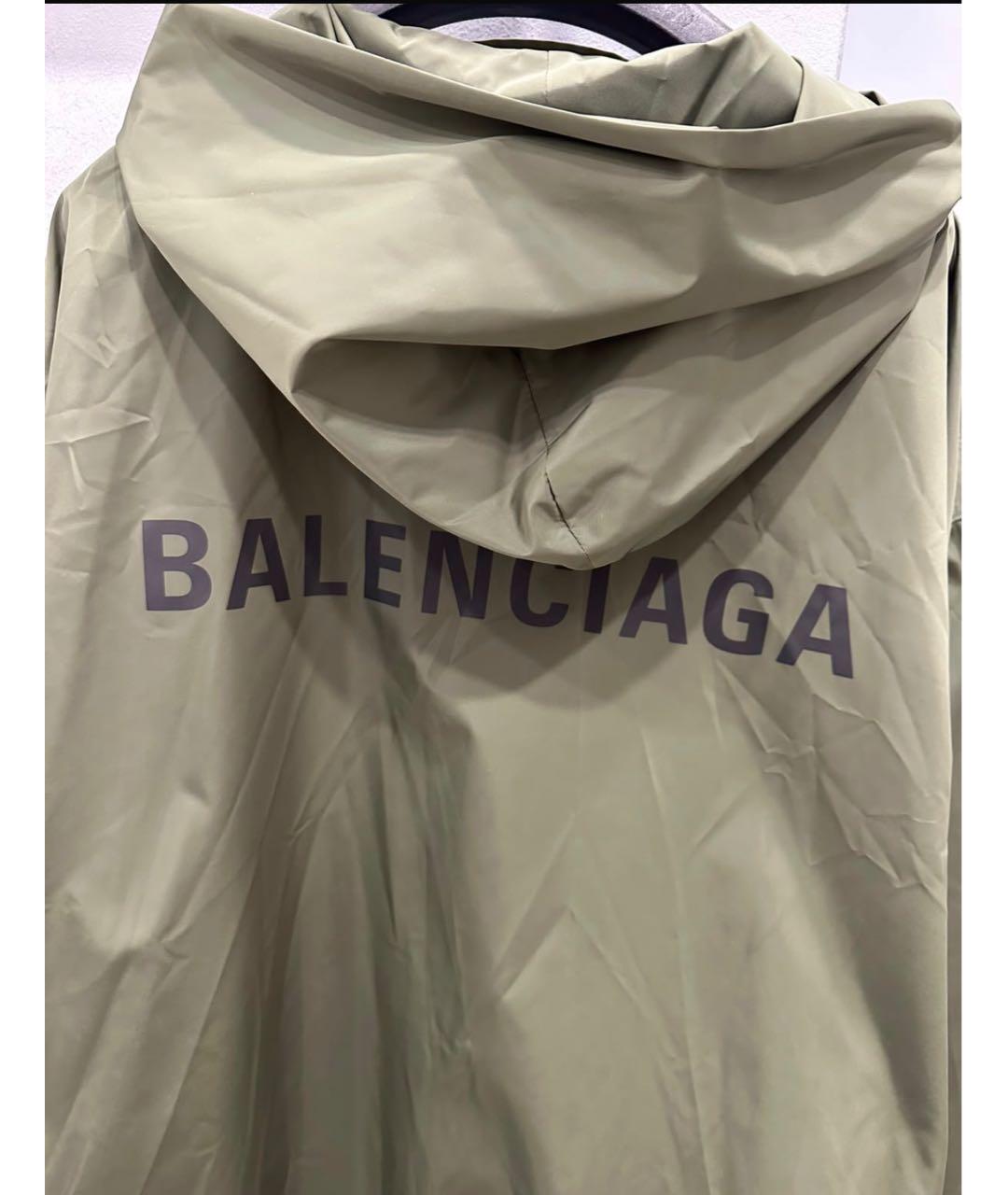 BALENCIAGA Хаки синтетическая куртка, фото 3