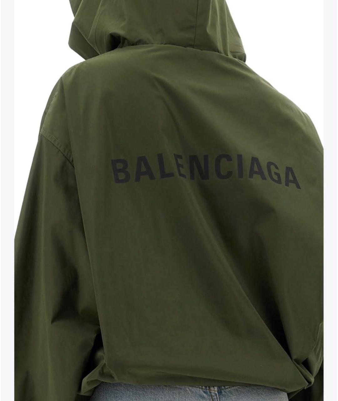 BALENCIAGA Хаки синтетическая куртка, фото 6