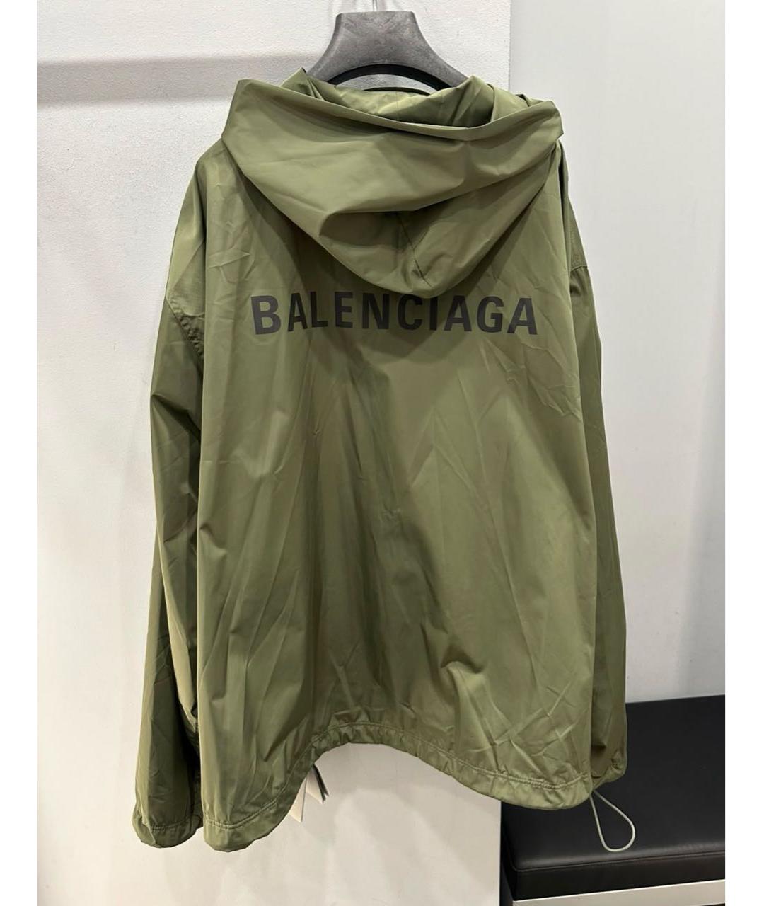 BALENCIAGA Хаки синтетическая куртка, фото 2
