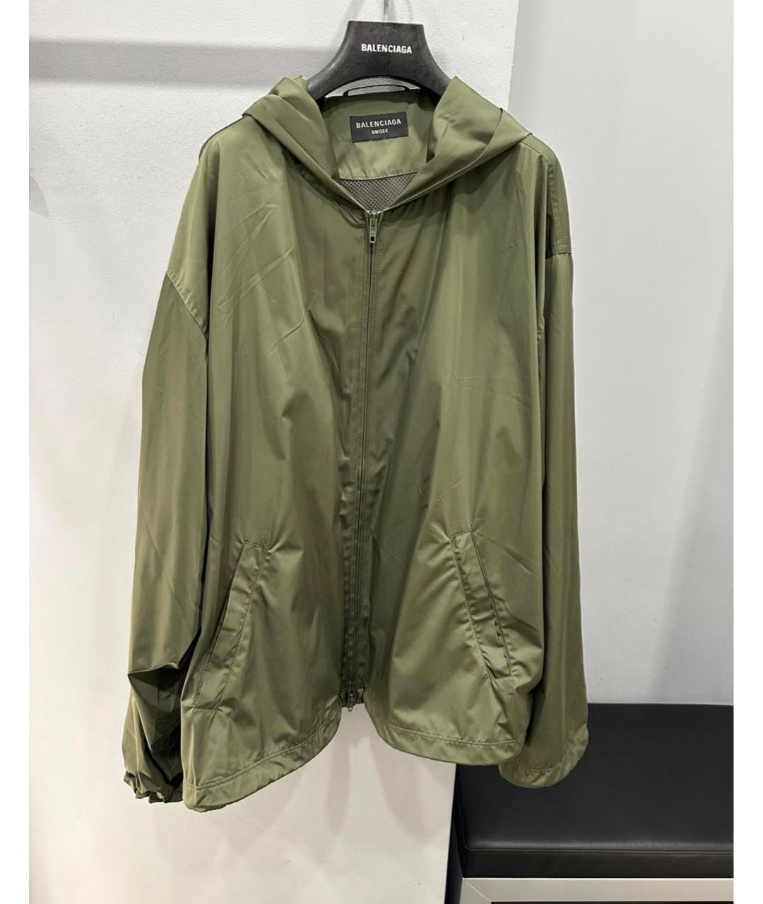 BALENCIAGA Хаки синтетическая куртка, фото 9