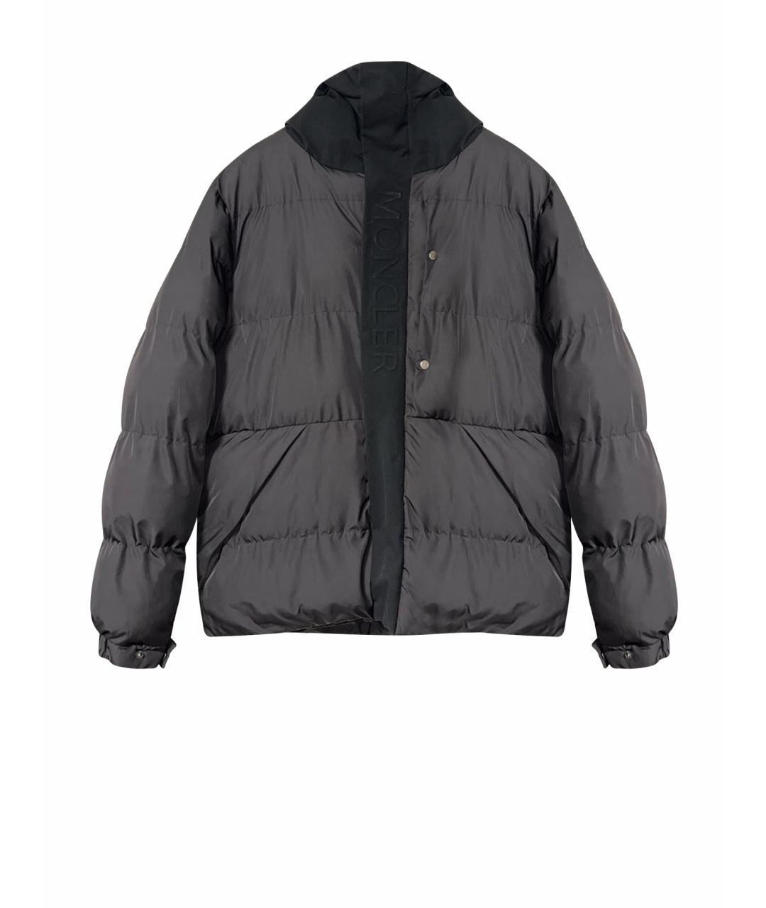 MONCLER Черный нейлоновый пуховик, фото 1