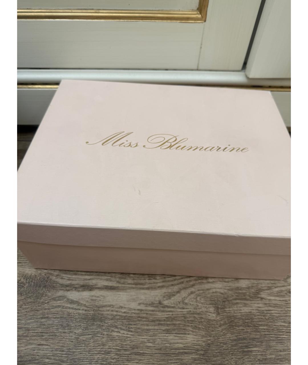 MISS BLUMARINE Черные кожаные сапоги, фото 6
