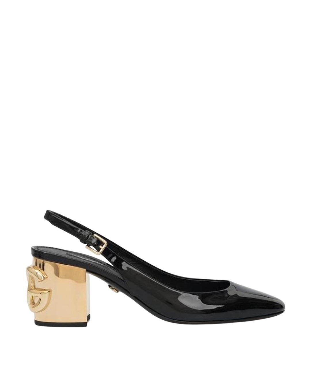 DOLCE&GABBANA Черные кожаные туфли, фото 1