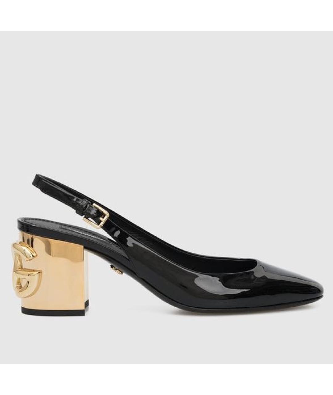 DOLCE&GABBANA Черные кожаные туфли, фото 7