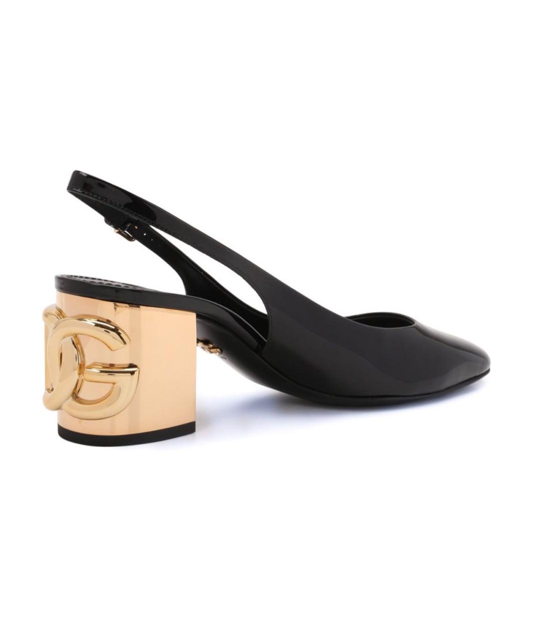 DOLCE&GABBANA Черные кожаные туфли, фото 4