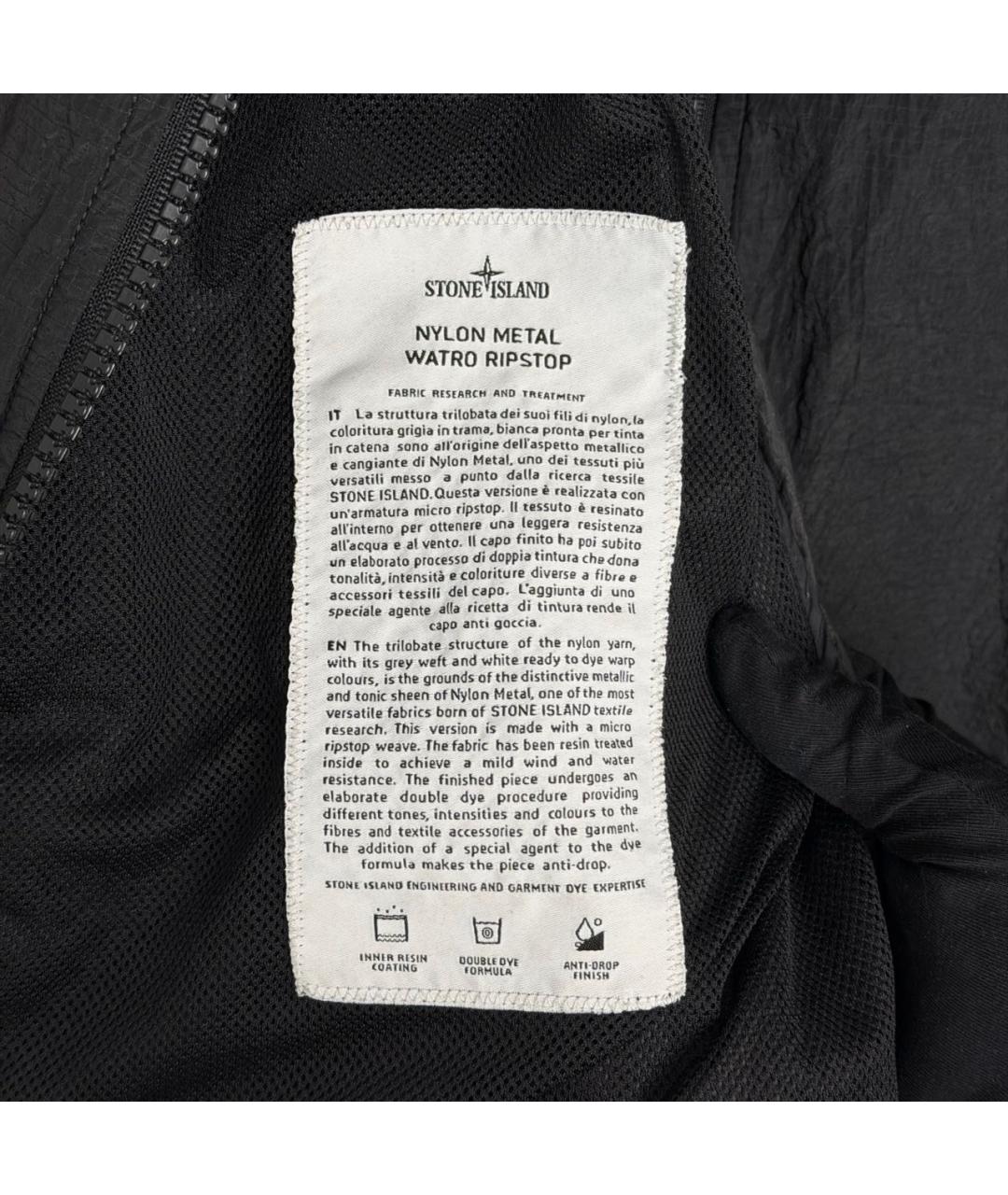 STONE ISLAND Черная нейлоновая куртка, фото 5