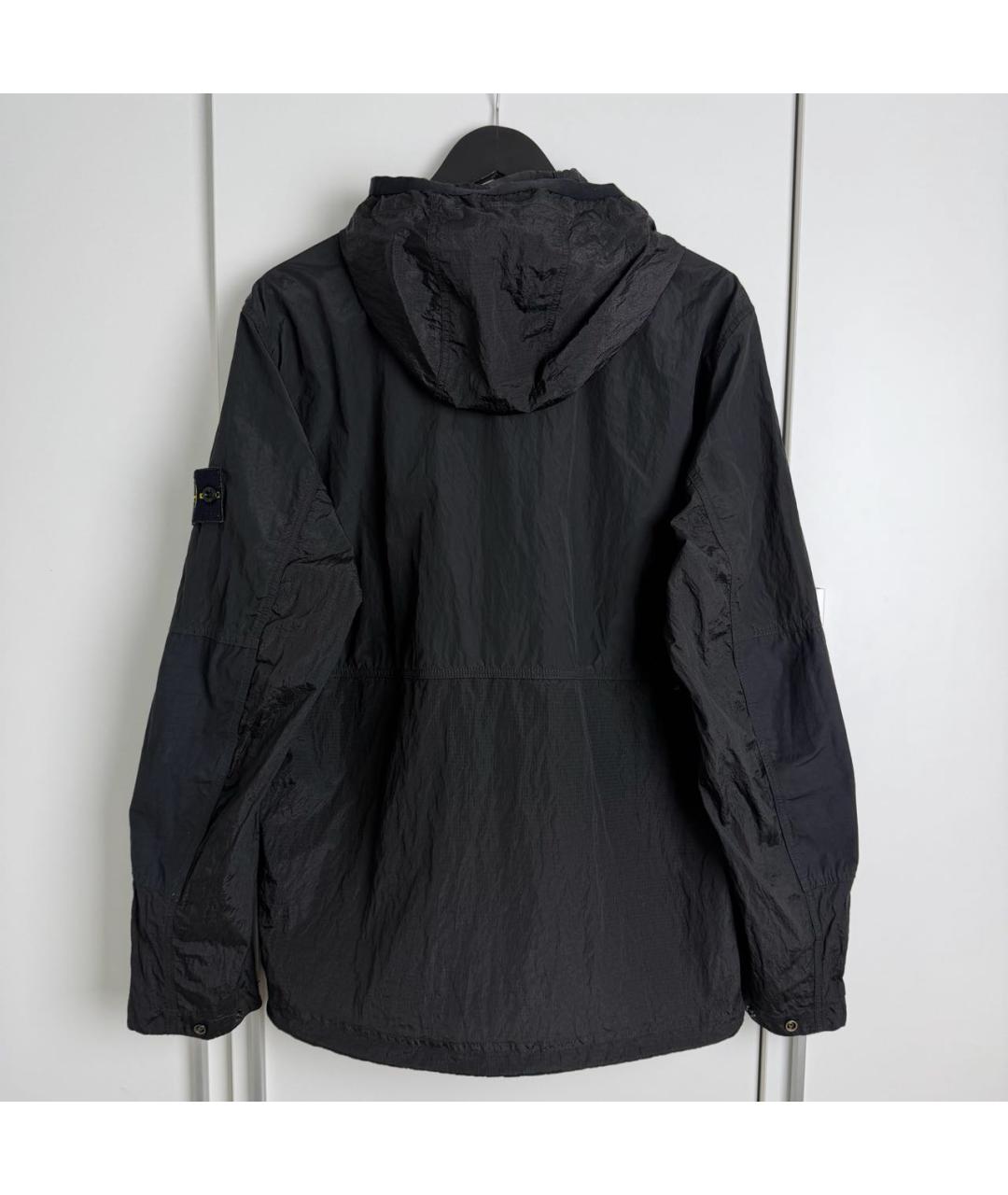 STONE ISLAND Черная нейлоновая куртка, фото 2