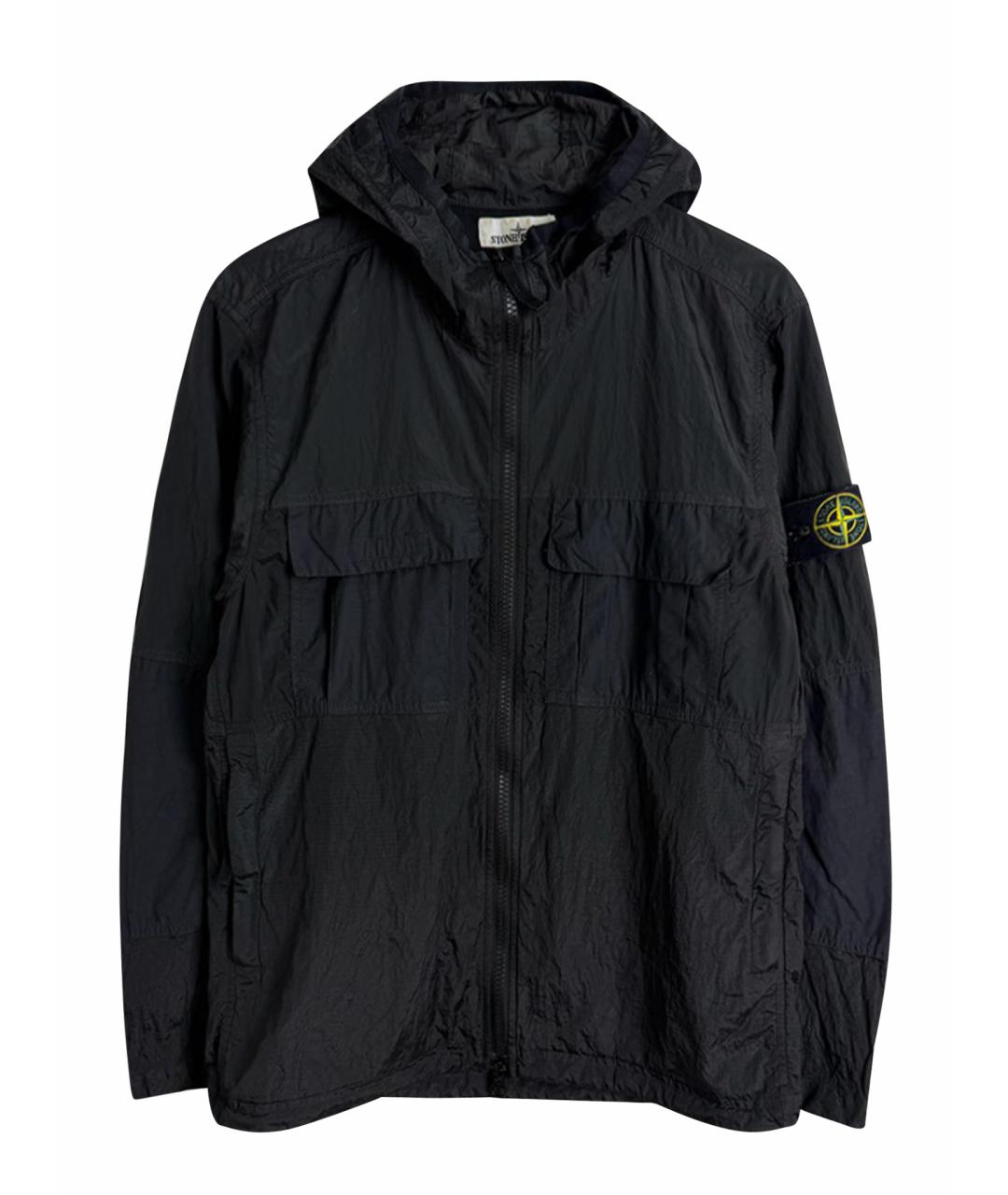 STONE ISLAND Черная нейлоновая куртка, фото 1