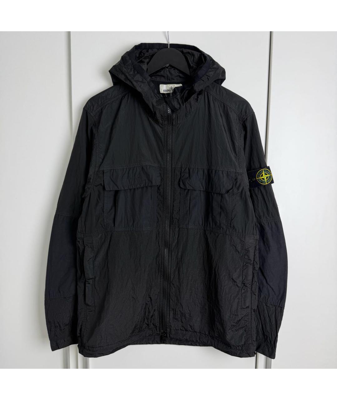 STONE ISLAND Черная нейлоновая куртка, фото 6