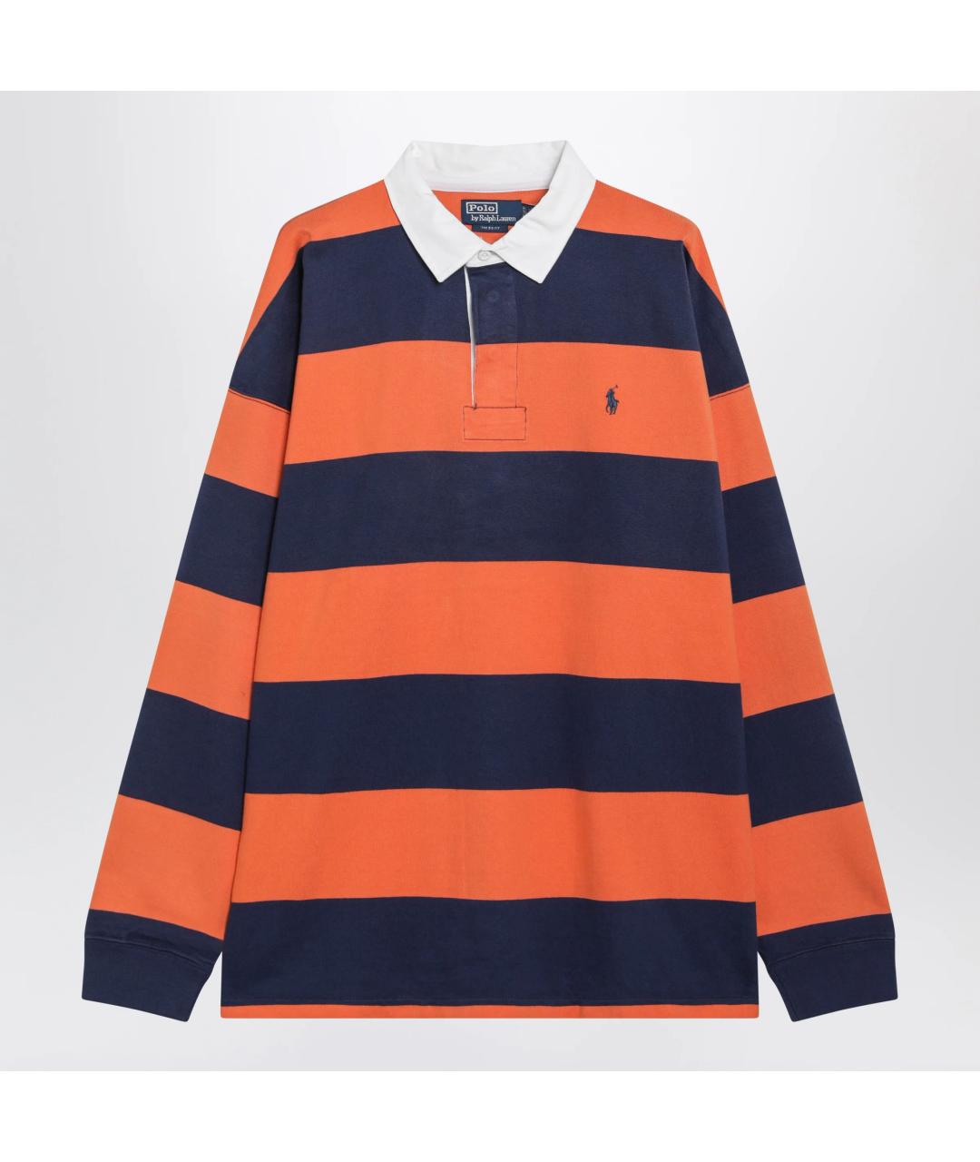 POLO RALPH LAUREN Мульти хлопковое поло с длинным рукавом, фото 3