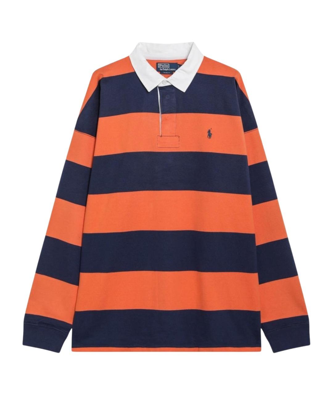 POLO RALPH LAUREN Мульти хлопковое поло с длинным рукавом, фото 1