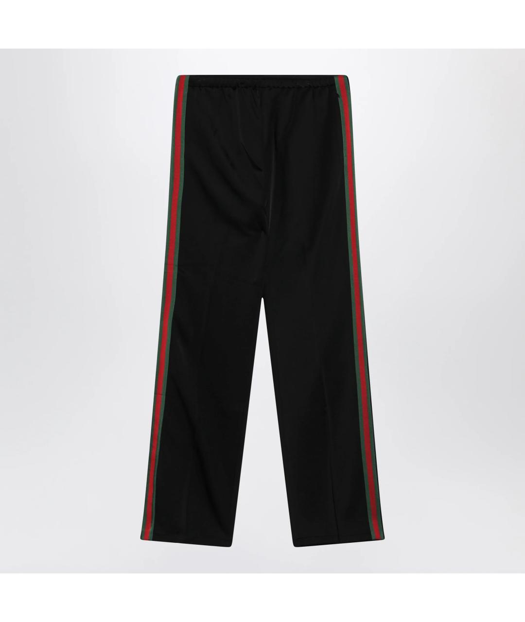 GUCCI Черные вискозные повседневные брюки, фото 3