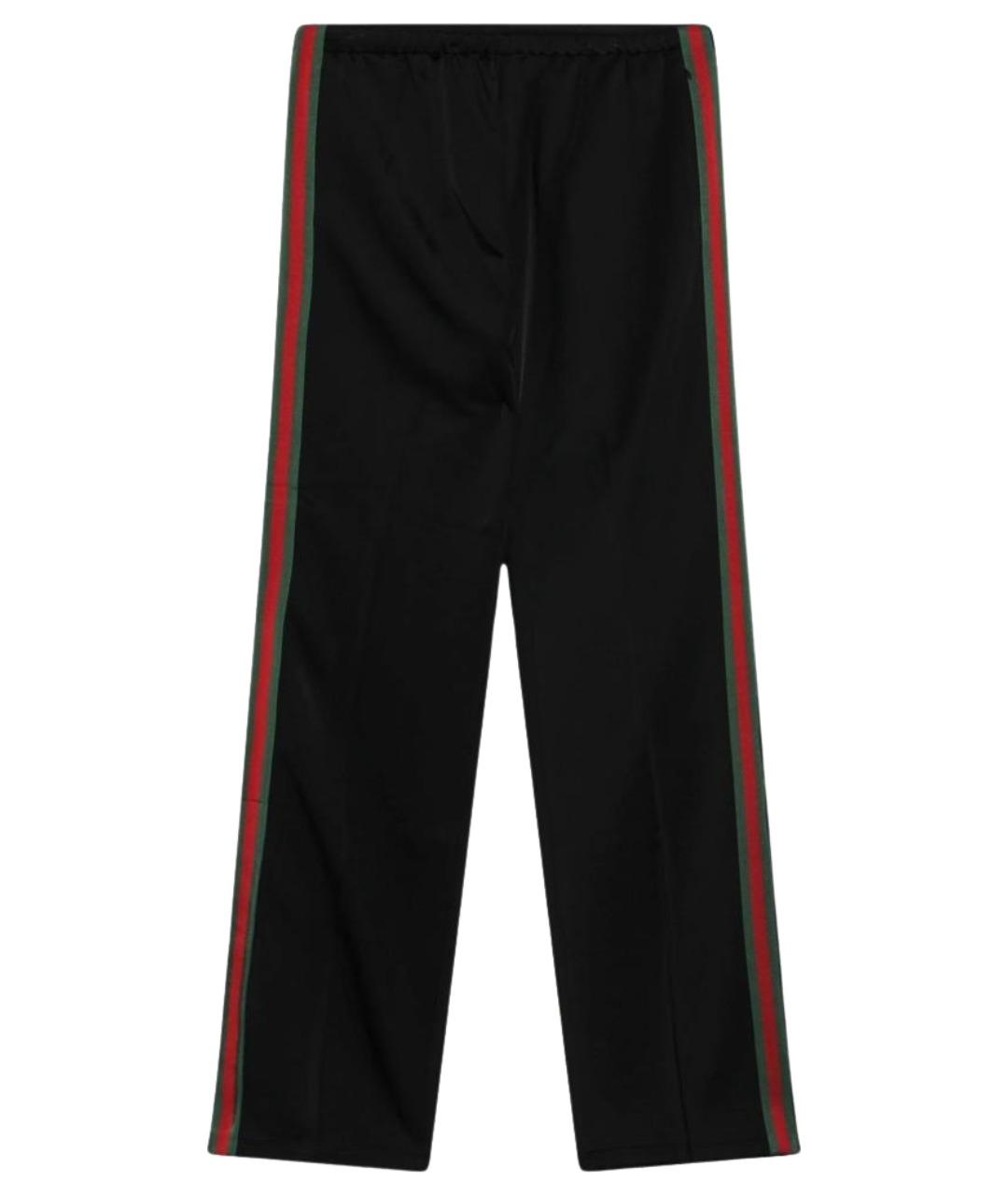 GUCCI Черные вискозные повседневные брюки, фото 1