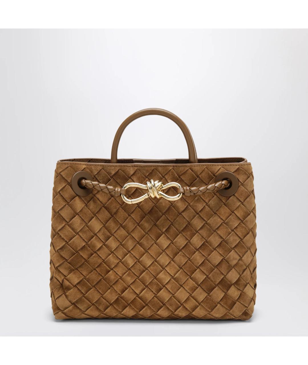 BOTTEGA VENETA Коричневая замшевая сумка тоут, фото 6