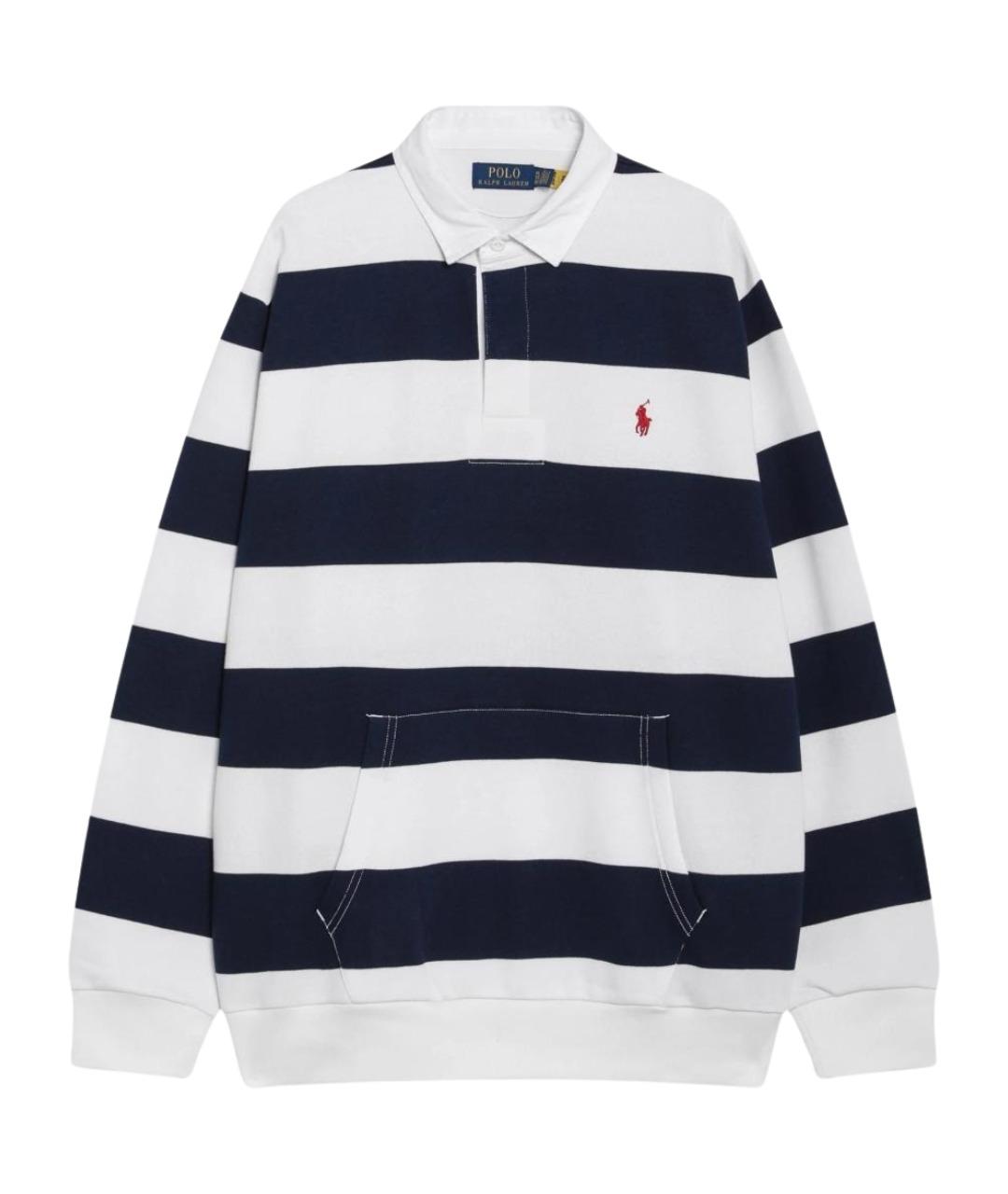 POLO RALPH LAUREN Мульти хлопковое поло с длинным рукавом, фото 1