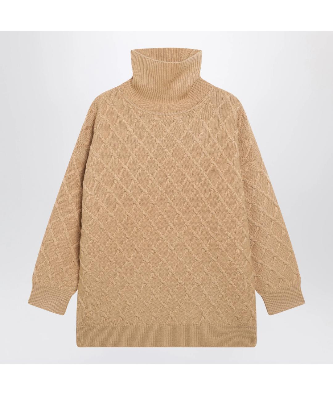 MAX MARA Коричневый шерстяной джемпер / свитер, фото 3