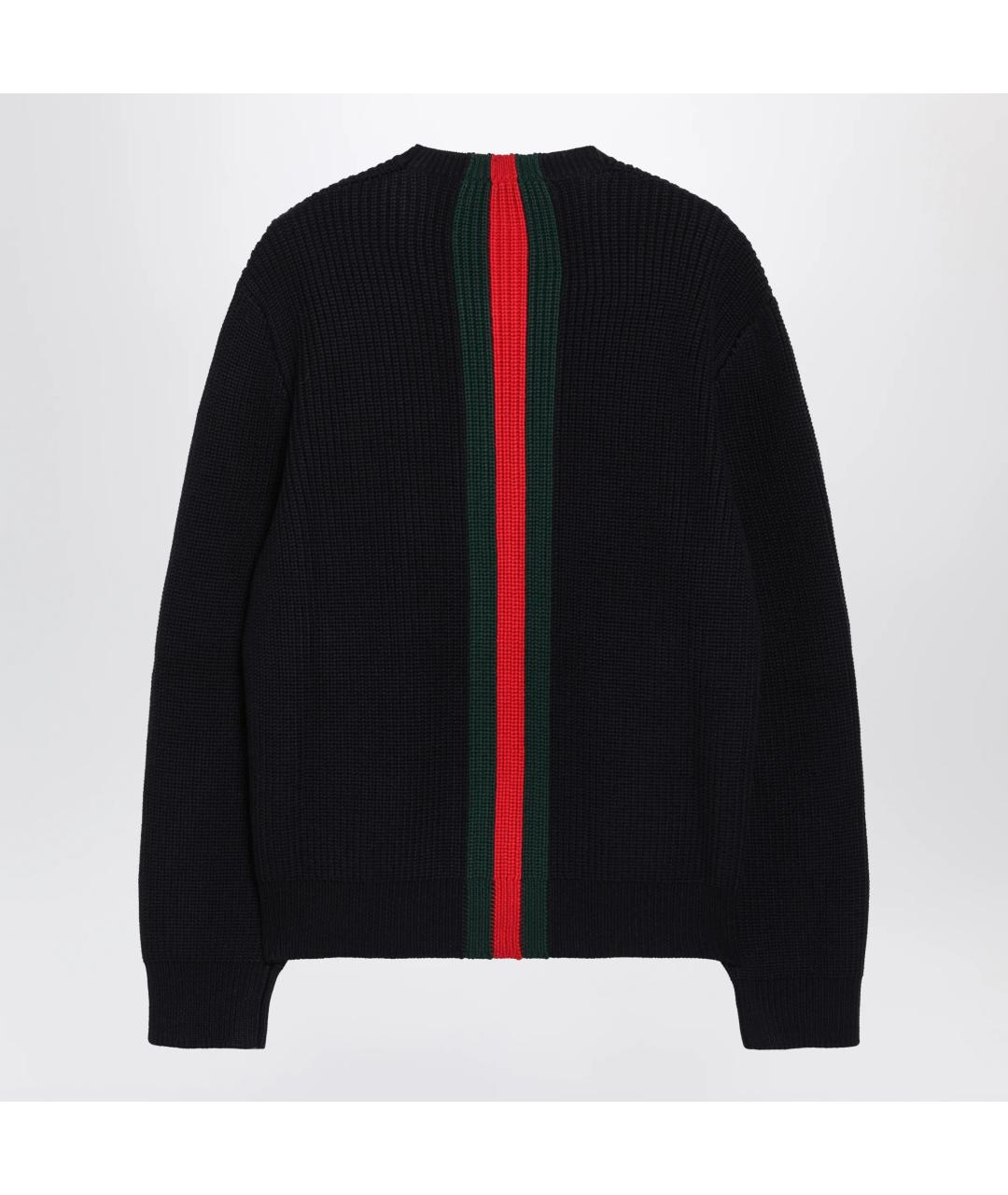 GUCCI Темно-синий шерстяной джемпер / свитер, фото 2