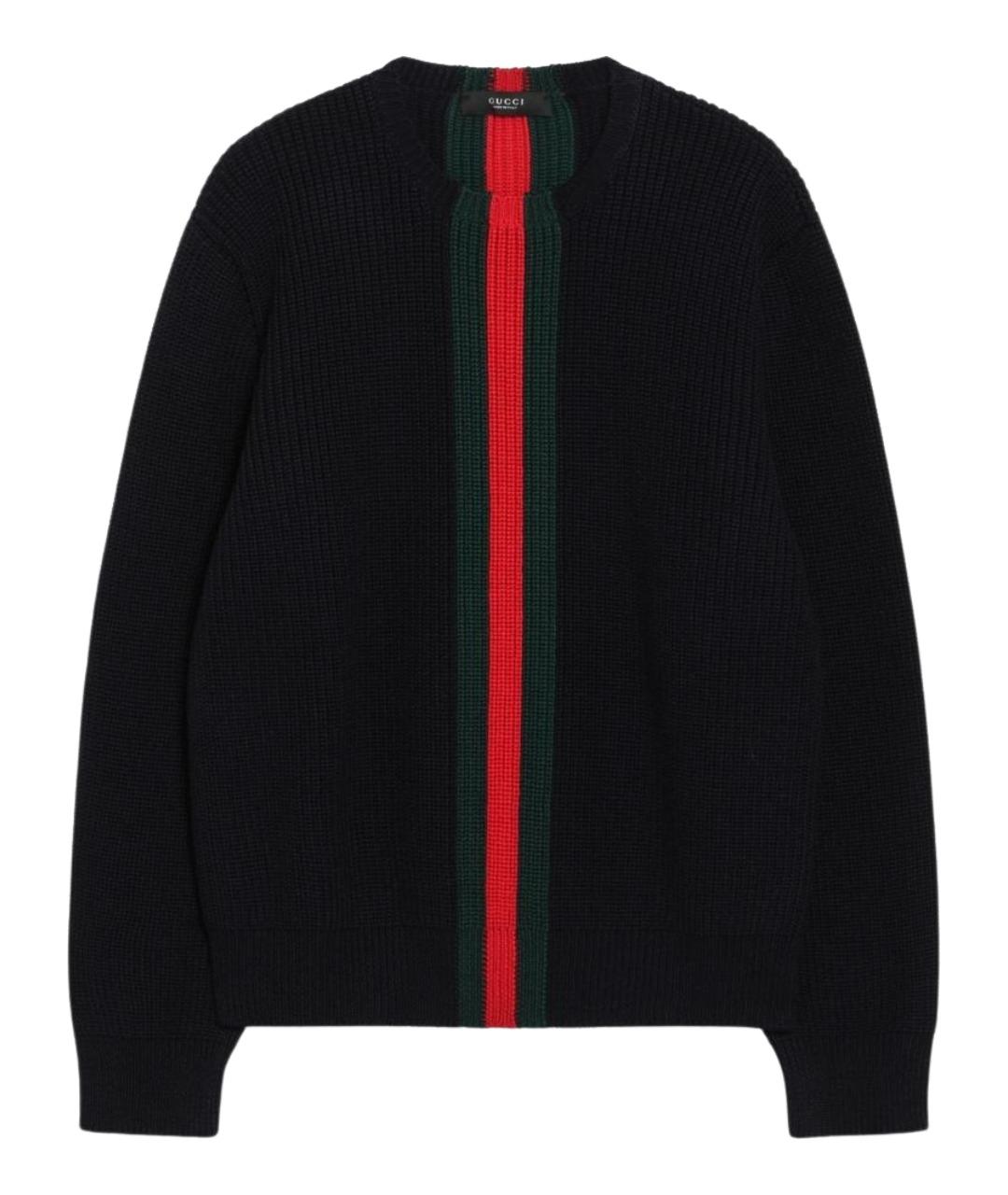 GUCCI Темно-синий шерстяной джемпер / свитер, фото 1