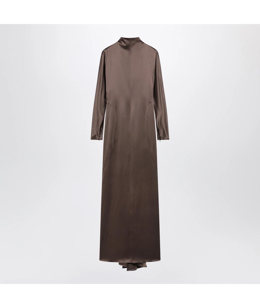 MAX MARA Бежевое шелковое платье, фото 3