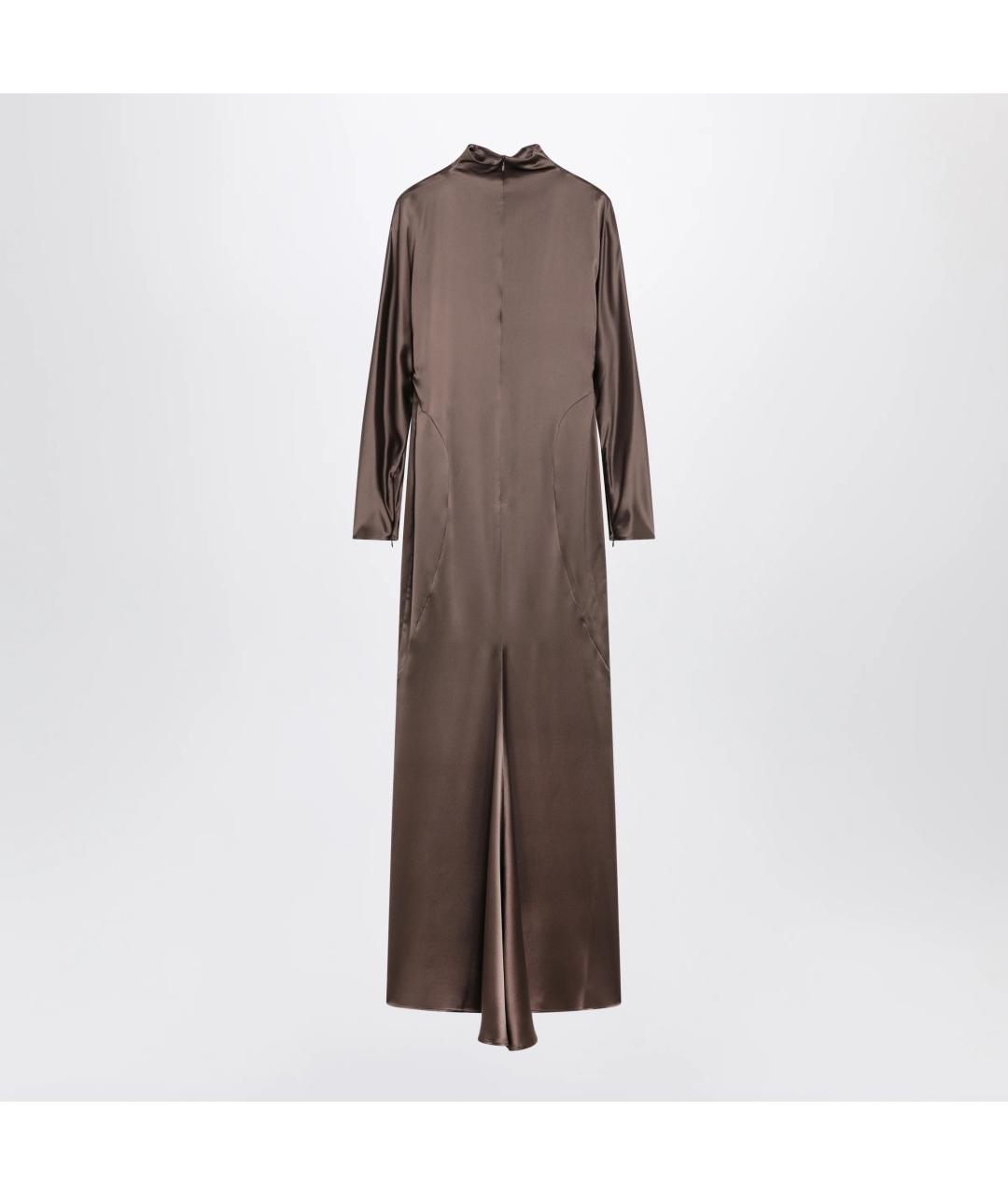 MAX MARA Бежевое шелковое платье, фото 2