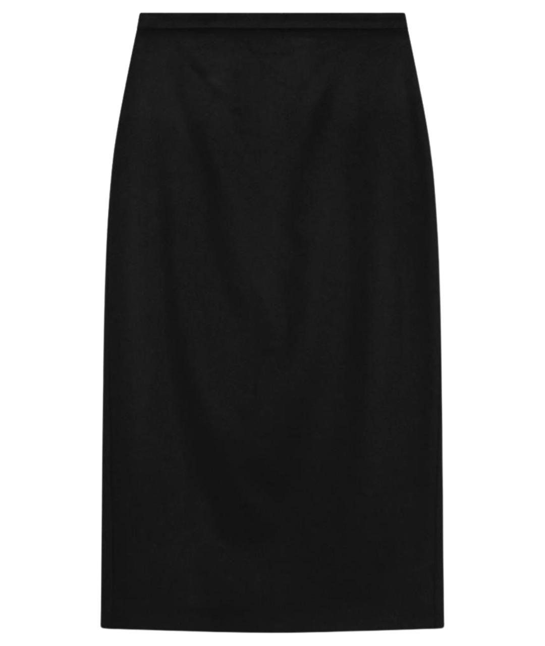 MAX MARA Черная кашемировая юбка миди, фото 1