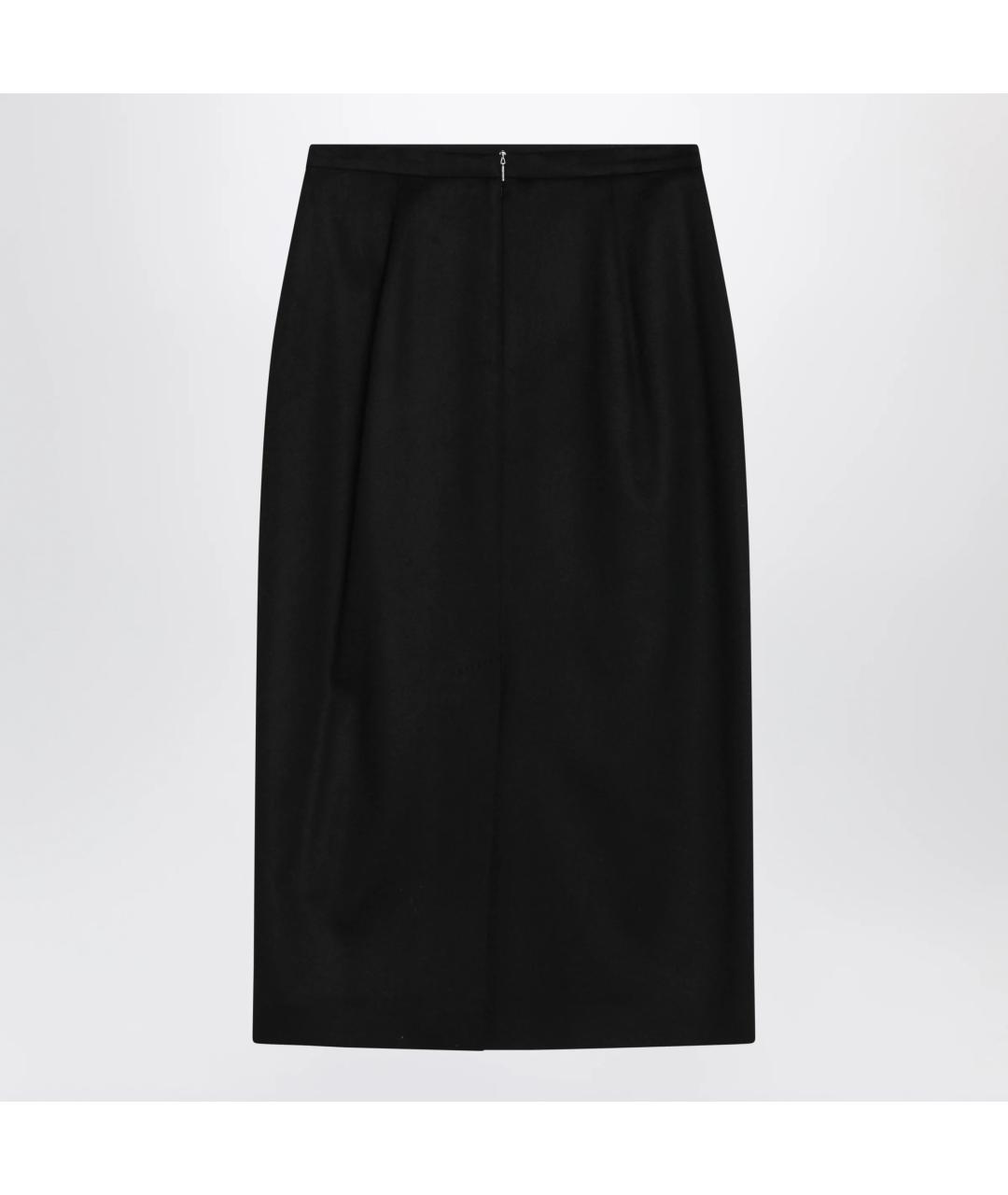 MAX MARA Черная кашемировая юбка миди, фото 2