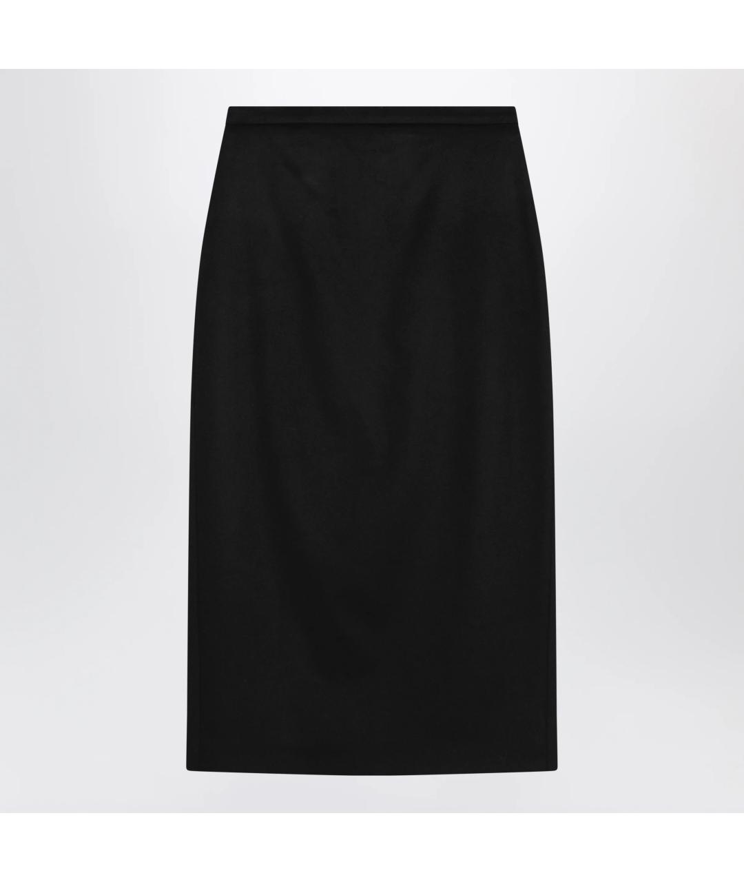 MAX MARA Черная кашемировая юбка миди, фото 3